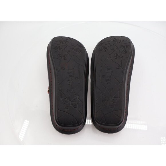 Alegria Women Tuscany Mule Clog Size 40 10 Wide Maroon Red Slip On Shoe Leather - Picture 8 of 11